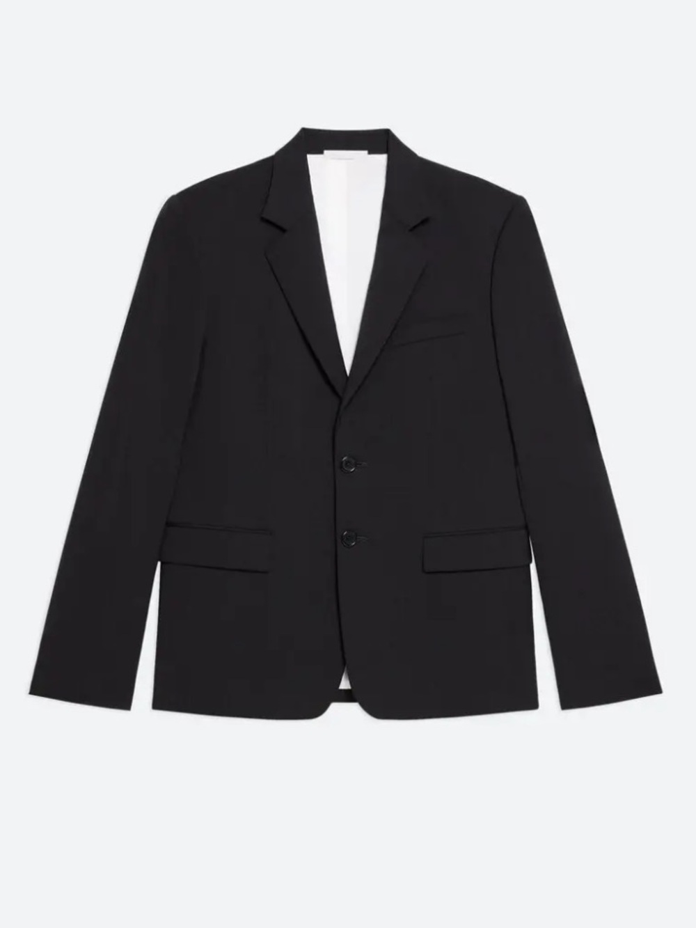 HELMUT LANG Men's Black Blazer with White Lining - Virgin Wool size 40